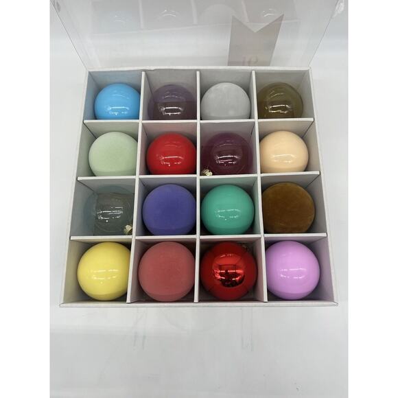 Anthropologie Tarrain Bulb Ornaments Mixed Finish 3” Ornaments Christmas Tree - Picture 4 of 11